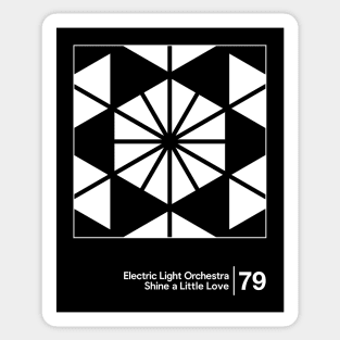 ELO - Shine A Little Love / Minimal Style Graphic Artwork Design Sticker